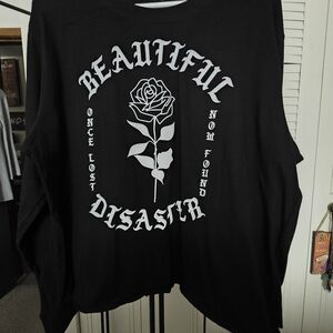 NWOT Beautiful Disaster Sz 1X "Once Lost, Now Found" Long Sleeve Top